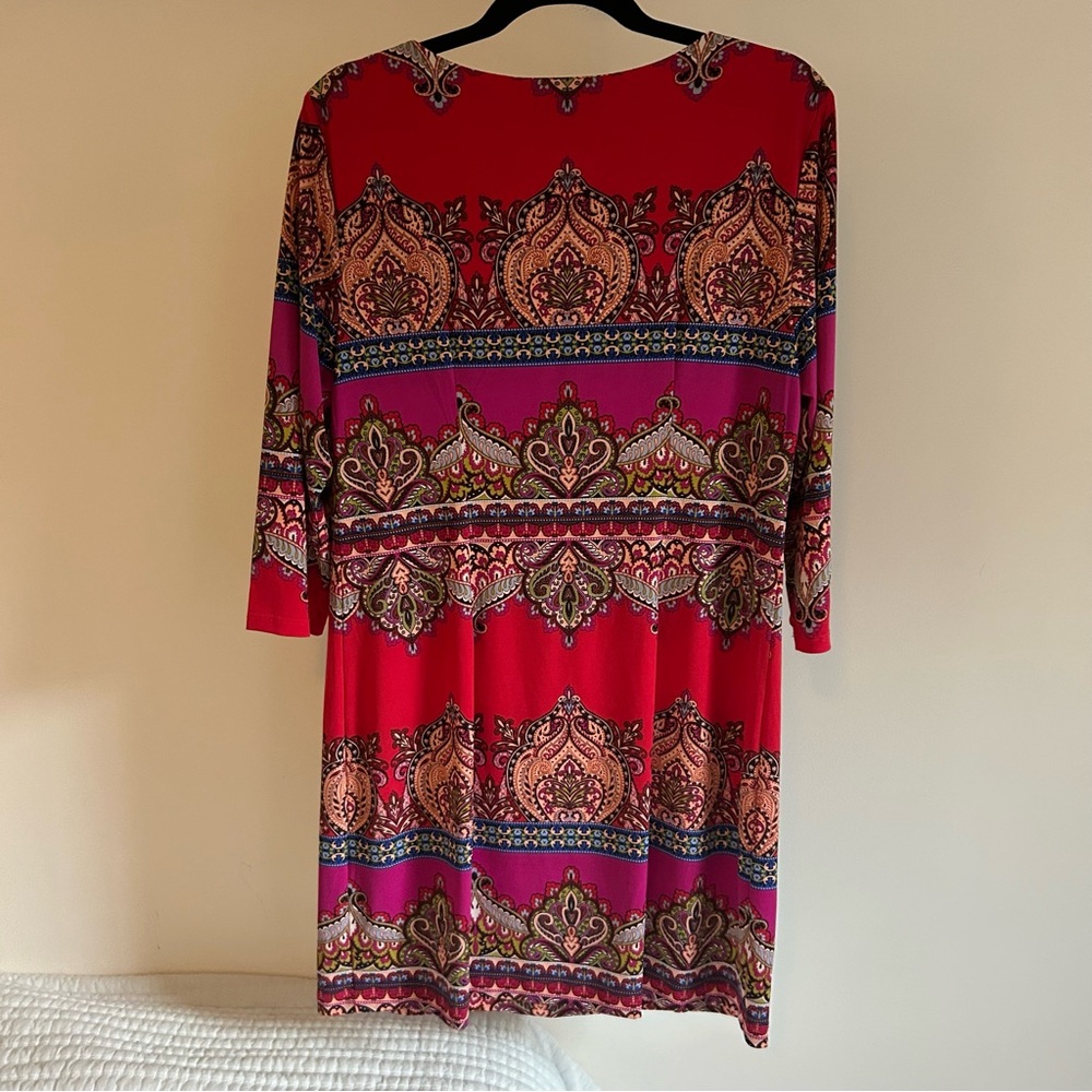 Laundry by Shelli Segal multicolored paisley tunic dress; size: 10 - Picture 6 of 6